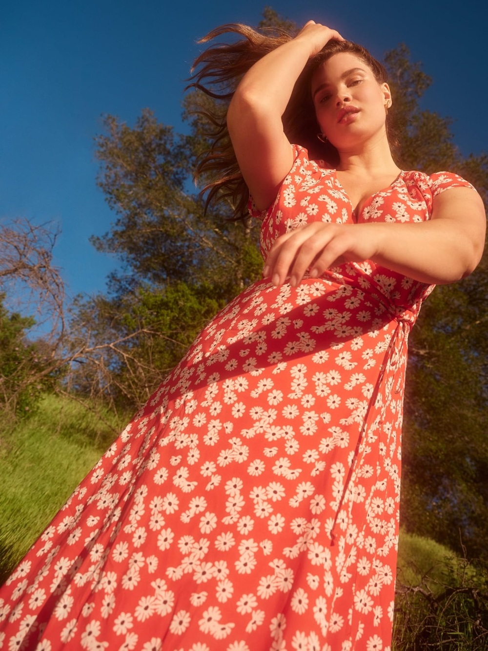 Reformation | Carina Floral Floral Wrap Midi Oopsie Daisy Dress ~ 1X
